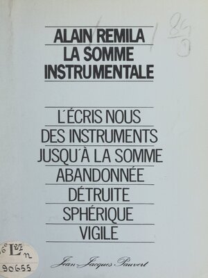 cover image of La somme instrumentale
